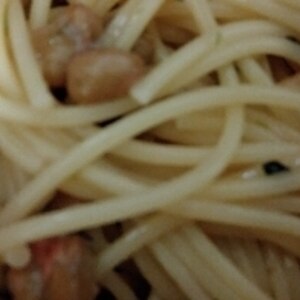 ゆず胡椒風味の納豆パスタ＋＋